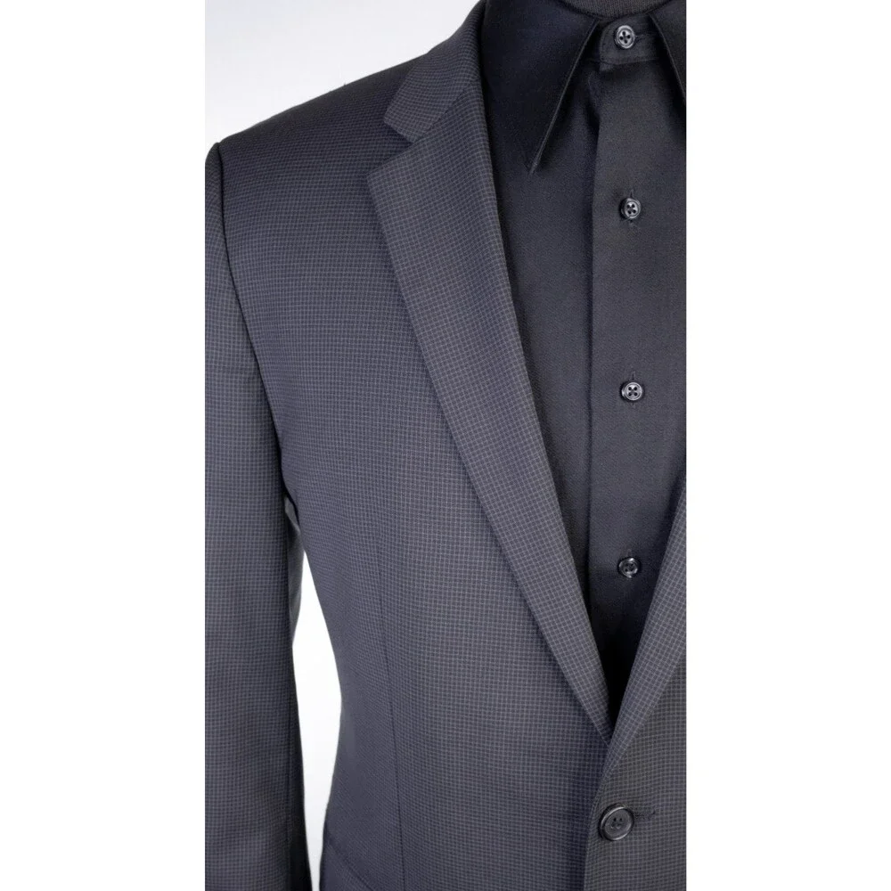 Hugo Boss THE GRAND Sport Coat Jacket Blazer Sz 42R Two Button Wool Gray Check